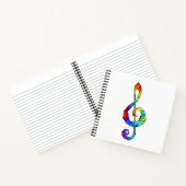 Rainbow musical key treble clean notitieboek (Binnen)