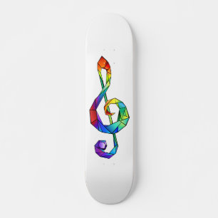 Rainbow musical key treble clean persoonlijk skateboard