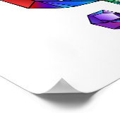 Rainbow musical key treble clean poster (Hoek)