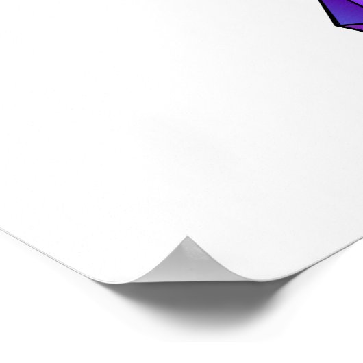 Rainbow musical key treble clean poster (Hoek)