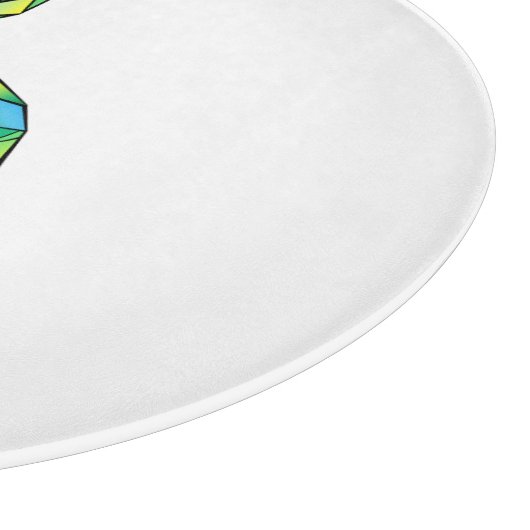 Rainbow musical key treble clean snijplank (Hoek)