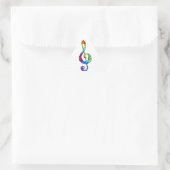 Rainbow musical key treble clean sticker (Tas)