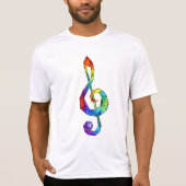 Rainbow musical key treble clean t-shirt (Voorkant)