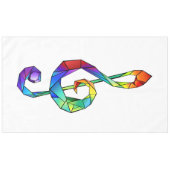 Rainbow musical key treble clean tafelkleed (Voorkant (Horizontaal))