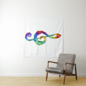 Rainbow musical key treble clean wandkleed (In Situ (horizontaal))