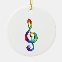 Rainbow Musical Key treble cleet