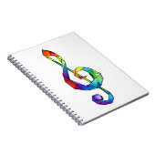 Rainbow Musical Key treble cleet Notitieboek (Rechterzijde)