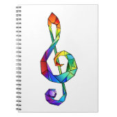 Rainbow Musical Key treble cleet Notitieboek (Voorkant)