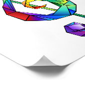 Rainbow Musical Key treble cleet Poster (Hoek)