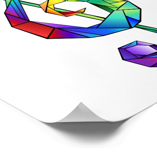 Rainbow Musical Key treble cleet Poster (Hoek)