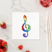 Rainbow Musical Key treble cleet Servet (Insitu)