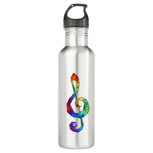 Rainbow Musical Key Waterfles (Voorkant)