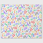 Rainbow Musical Notes Inpakpapier (Vlak)