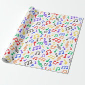 Rainbow Musical Notes Inpakpapier (Uitgerold)