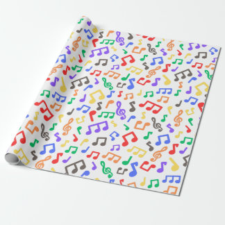 Rainbow Musical Notes Inpakpapier