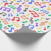 Rainbow Musical Notes Inpakpapier (Hoek)