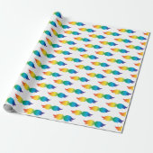 Rainbow Mustache Cadeaupapier (Uitgerold)
