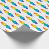 Rainbow Mustache Cadeaupapier (Hoek)