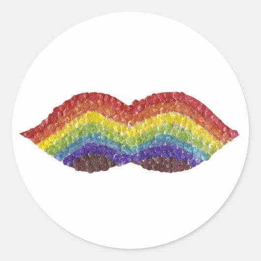 Rainbow Mustache Stickers (Voorkant)