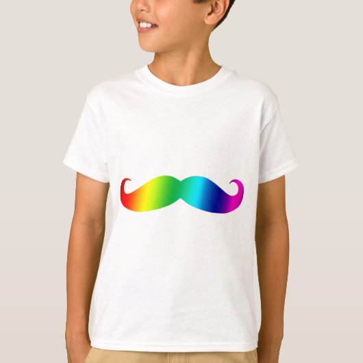 Rainbow Mustache T-shirt (Voorkant)