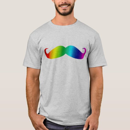 Rainbow Mustache T-shirt (Voorkant)