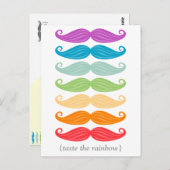 Rainbow Mustaches Briefkaart (Voorkant / Achterkant)