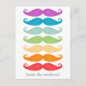 Rainbow Mustaches Briefkaart (Voorkant)