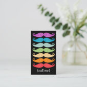 Rainbow Mustaches - Verticale kaart Visitekaartje (Staand voorkant)