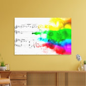 Rainbow Muziek Canvas Afdruk (Insitu (Woonkamer))