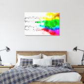 Rainbow Muziek Canvas Afdruk (Insitu (Slaapkamer))