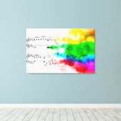 Rainbow Muziek Canvas Afdruk (Insitu (Houten vloer))