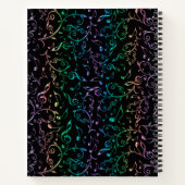 Rainbow Muzieknoten gepersonaliseerd Notitieboek (Achterkant)