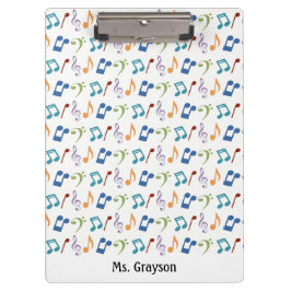 Rainbow-Muzieknoten Klembord op maat