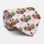 Rainbow Muzieknoten Muziekleraar Stropdas (Opgerold)