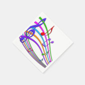 Rainbow Muzieknoten Napkins Servet (Hoek)