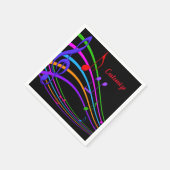 Rainbow Muzieknoten Napkins Servet (Hoek)