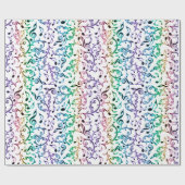 Rainbow Muzieknoten Pattern Wrapping Paper Cadeaupapier (Vlak)