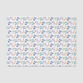 Rainbow Muzieknoten Tissue Paper Tissuepapier