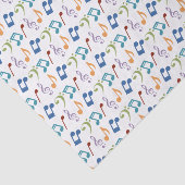 Rainbow Muzieknoten Tissue Paper Tissuepapier (Detail)