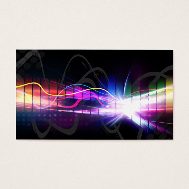 Rainbow Muzikale Golfvorm Visitekaartje (Voorkant)