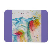 Rainbow My Horse is een Unicorn Waterverf Magnet Magneet (Horizontaal)