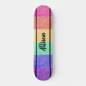 Rainbow Naam Skateboard (Voorkant)