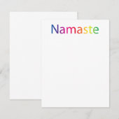 Rainbow Namaste Flat Note-kaarten Notitiekaartje (Voorkant / Achterkant)