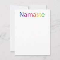 Rainbow Namaste Flat Note-kaarten