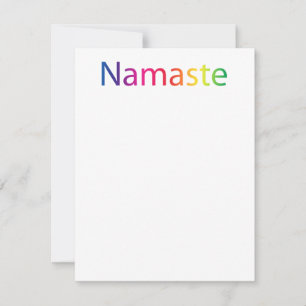 Rainbow Namaste Flat Note-kaarten Notitiekaartje