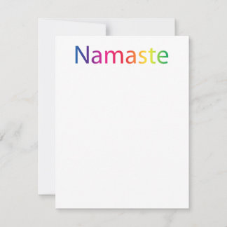Rainbow Namaste Flat Note-kaarten Notitiekaartje