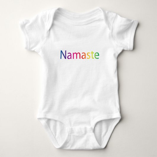 Rainbow Namaste Organic Cotton Onsie Romper (Voorkant)