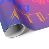 Rainbow Name Collage 🎁 Geweldig Word Cloud Fun Fa Cadeaupapier (Rol Hoek)