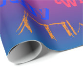 Rainbow Name Collage 🎁 Geweldig Word Cloud Fun Fa Cadeaupapier (Rol Hoek)