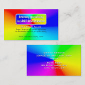 Rainbow Name plate LGBT Attorney Law Services Visitekaartje (Voorkant / Achterkant)